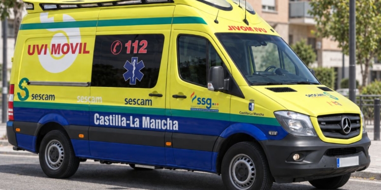 Un herido trasladado en UVI tras un accidente de tráfico en el centro de Guadalajara 1 Un herido trasladado en UVI tras un accidente de tráfico en el centro de Guadalajara